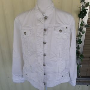 Chico Platinum Ladies white denim jacket